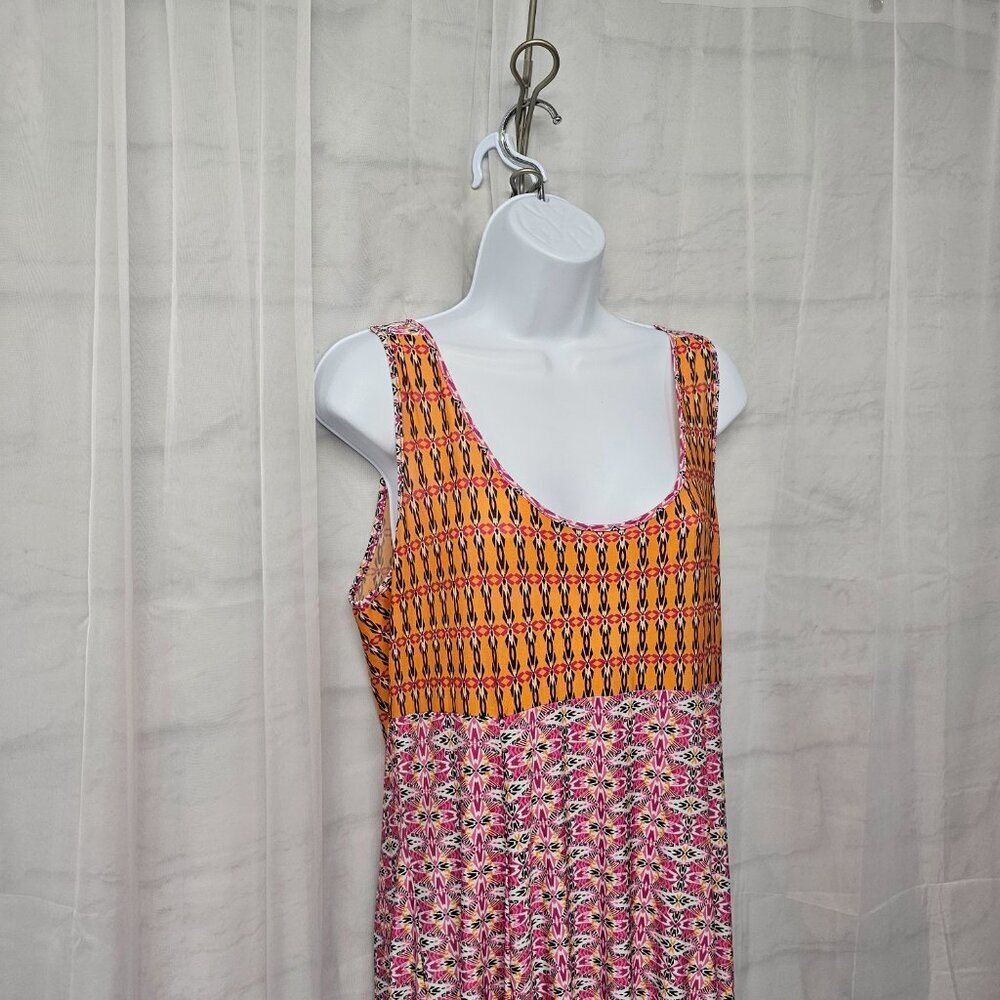 Grisbi Dress Maxi Pink Orange Boho Festival Hippie L - Picture 4 of 13
